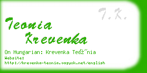 teonia krevenka business card